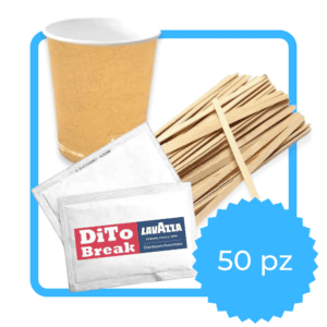 Kit 50 Bicchieri, Palettine e Zucchero Bianco